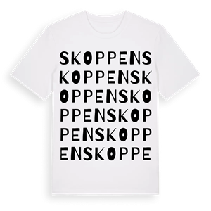 Skoppen ordlek t-shirt – ekologisk bomull t-shirt från Pinshirt