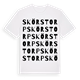 White t-shirt med Skörstorp ordlek t-shirt