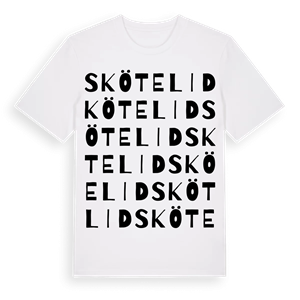 Skötelid ordlek t-shirt – ekologisk bomull t-shirt från Pinshirt