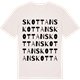 Vintage White t-shirt med Skottan ordlek t-shirt