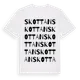 White t-shirt med Skottan ordlek t-shirt