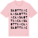 Pink Cotton t-shirt med Skottbacka ordlek t-shirt