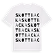 White t-shirt med Skottbacka ordlek t-shirt