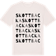Vintage White t-shirt med Skottbacka ordlek t-shirt