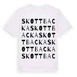 Skottbacka ordlek t-shirt – ekologisk bomull t-shirt från Pinshirt