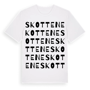 Skottene ordlek t-shirt – ekologisk bomull t-shirt från Pinshirt