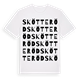 White t-shirt med Skötteröd ordlek t-shirt