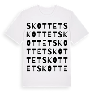 Skottet ordlek t-shirt – ekologisk bomull t-shirt från Pinshirt