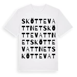 Sköttevattnet ordlek t-shirt – ekologisk bomull t-shirt från Pinshirt