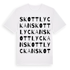 Skottlyckan ordlek t-shirt – ekologisk bomull t-shirt från Pinshirt
