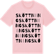 Pink Cotton t-shirt med Sköttning ordlek t-shirt