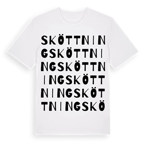 Sköttning ordlek t-shirt – ekologisk bomull t-shirt från Pinshirt