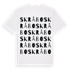 White t-shirt med Skråbo ordlek t-shirt