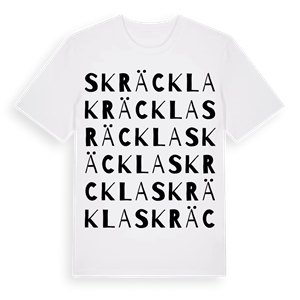 Skräckla ordlek t-shirt – ekologisk bomull t-shirt från Pinshirt