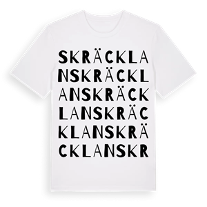 Skräcklan ordlek t-shirt – ekologisk bomull t-shirt från Pinshirt