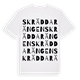 White t-shirt med Skräddarängen ordlek t-shirt