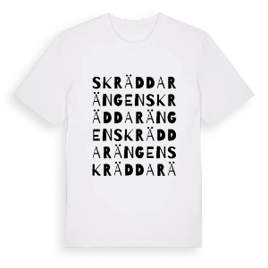 Skräddarängen ordlek t-shirt – ekologisk bomull t-shirt från PinShirt