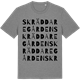 Mid Heather Gray t-shirt med Skräddaregården ordlek t-shirt