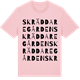 Pink Cotton t-shirt med Skräddaregården ordlek t-shirt