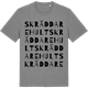 Mid Heather Gray t-shirt med Skräddarehult ordlek t-shirt