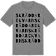 Mid Heather Gray t-shirt med Skräddarekvarn ordlek t-shirt