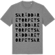 Mid Heather Gray t-shirt med Skräddaretorpet ordlek t-shirt