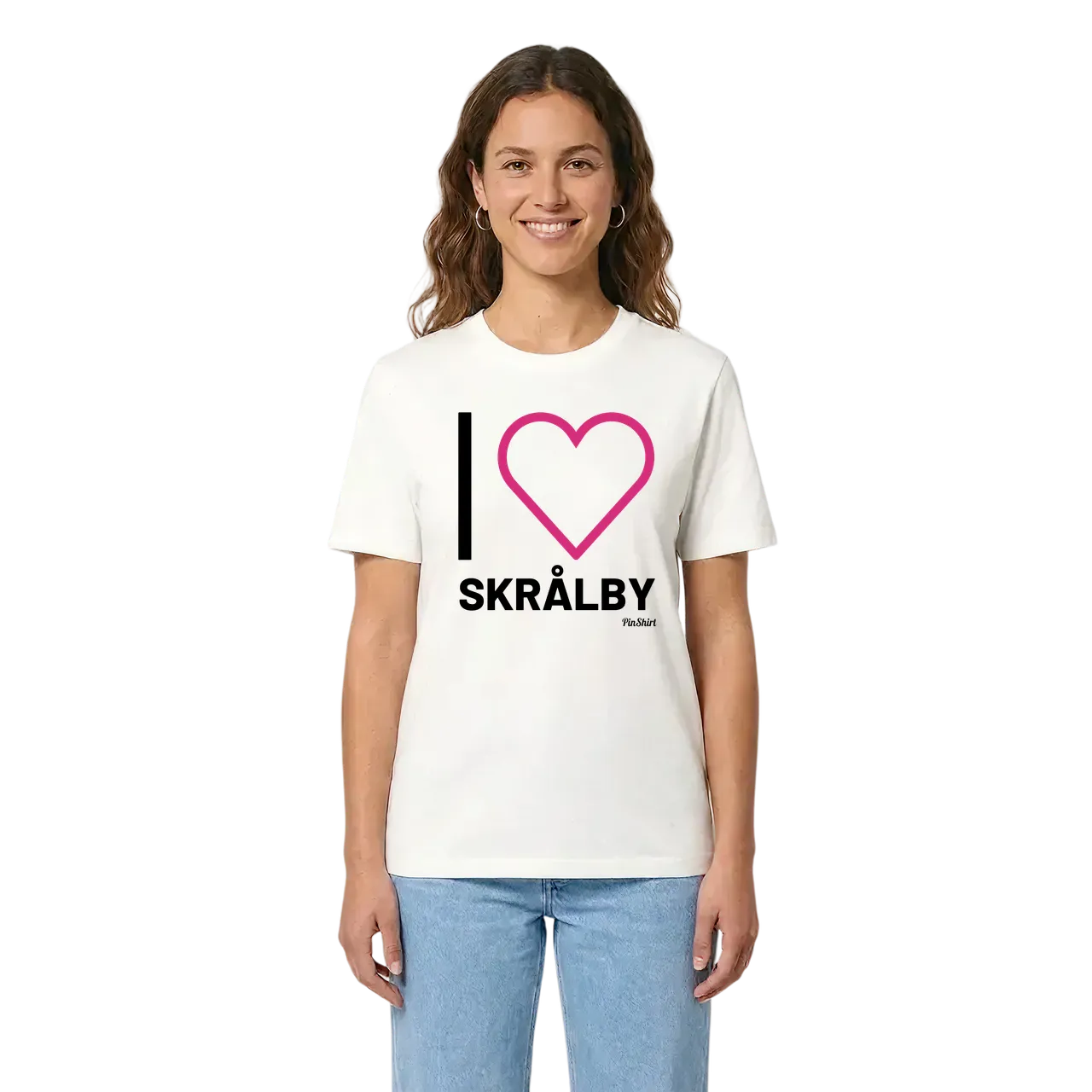 Jag älskar Skrålby t-shirt stort tryck i miljö