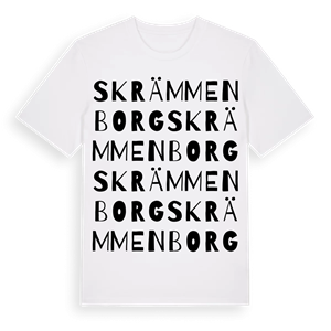 Skrämmenborg ordlek t-shirt – ekologisk bomull t-shirt från Pinshirt