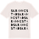 Vintage White t-shirt med Skrammestad ordlek t-shirt