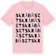 Pink Cotton t-shirt med Skrånäset ordlek t-shirt