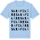 Blue Soul t-shirt med Skrapekärr ordlek t-shirt