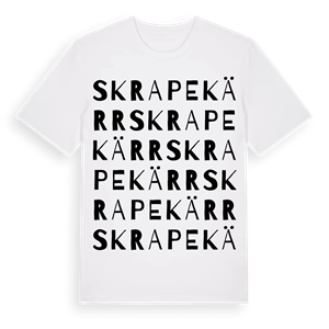 Skrapekärr ordlek t-shirt – ekologisk bomull t-shirt från Pinshirt
