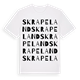 White t-shirt med Skrapeland ordlek t-shirt