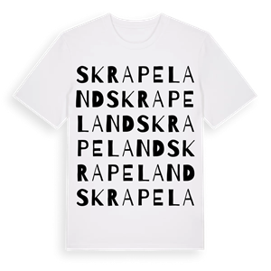 Skrapeland ordlek t-shirt – ekologisk bomull t-shirt från Pinshirt