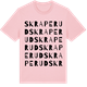 Pink Cotton t-shirt med Skraperud ordlek t-shirt