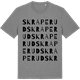 Mid Heather Gray t-shirt med Skraperud ordlek t-shirt