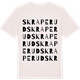 Vintage White t-shirt med Skraperud ordlek t-shirt