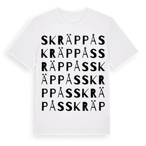 Skräppås ordlek t-shirt – ekologisk bomull t-shirt från Pinshirt
