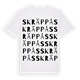 White t-shirt med Skräppås ordlek t-shirt
