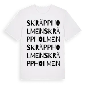 Skräppholmen ordlek t-shirt – ekologisk bomull t-shirt från Pinshirt