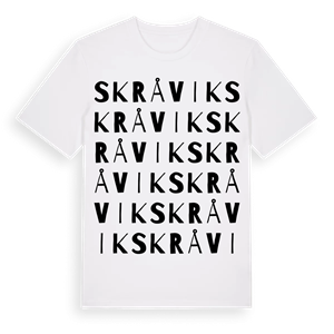 Skråvik ordlek t-shirt – ekologisk bomull t-shirt från Pinshirt