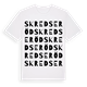 White t-shirt med Skredseröd ordlek t-shirt