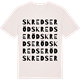 Vintage White t-shirt med Skredseröd ordlek t-shirt