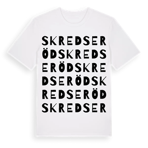 Skredseröd ordlek t-shirt – ekologisk bomull t-shirt från Pinshirt