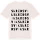 Vintage White t-shirt med Skredsvik ordlek t-shirt