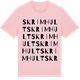 Pink Cotton t-shirt med Skrimhult ordlek t-shirt
