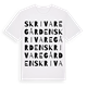 White t-shirt med Skrivaregården ordlek t-shirt