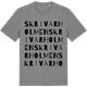 Mid Heather Gray t-shirt med Skrivarholmen ordlek t-shirt