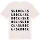 Vintage White t-shirt med Skrocka ordlek t-shirt