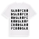 Skröperöd ordlek t-shirt